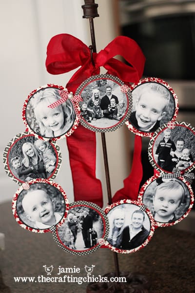 Family photo wreath