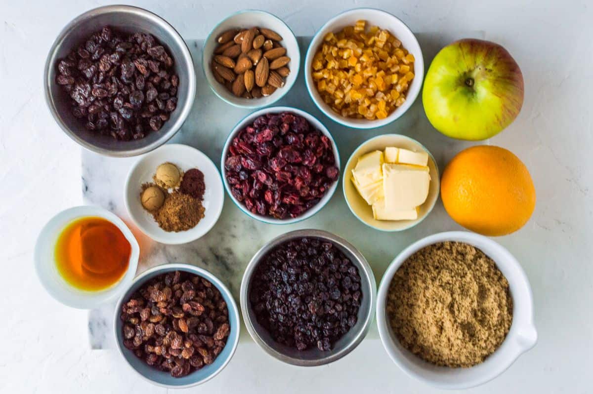 Festive starry mince pie tart ingredients