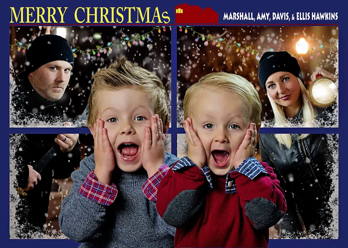 Home Alone Inspired Christmas Photo