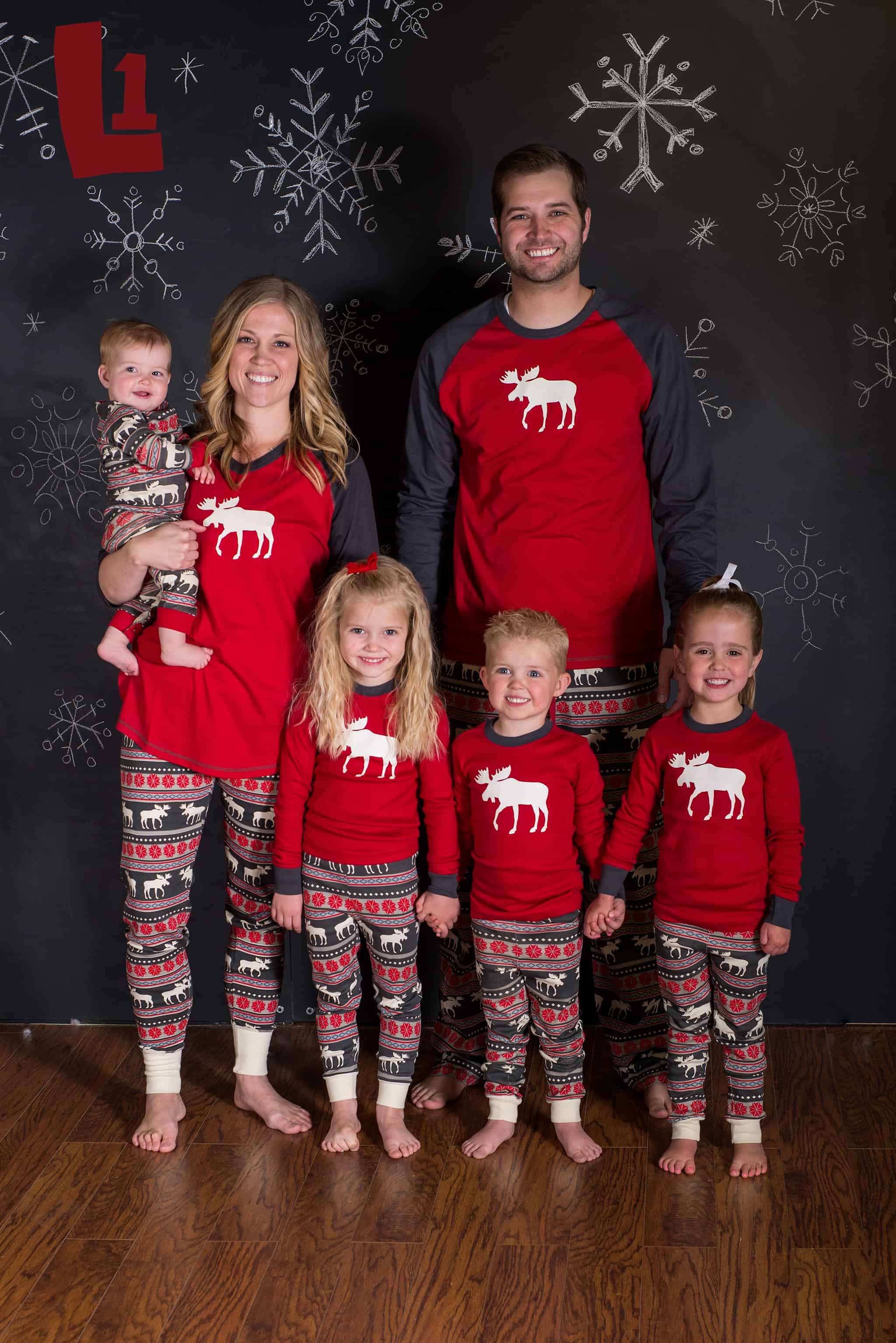 Matching Pyjamas Christmas Photo