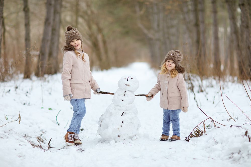 Pretty christmas pictures make a snowman