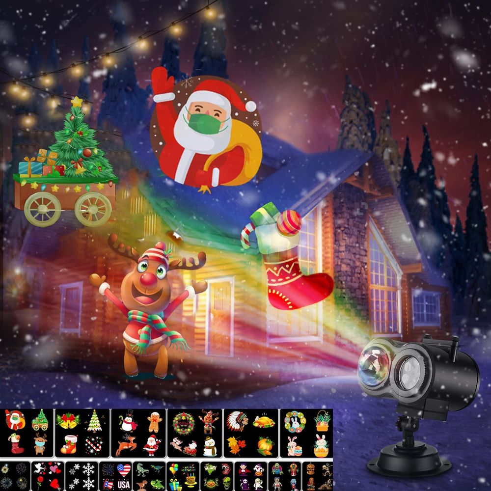 Projector lights animated outdoor christmas decorations 