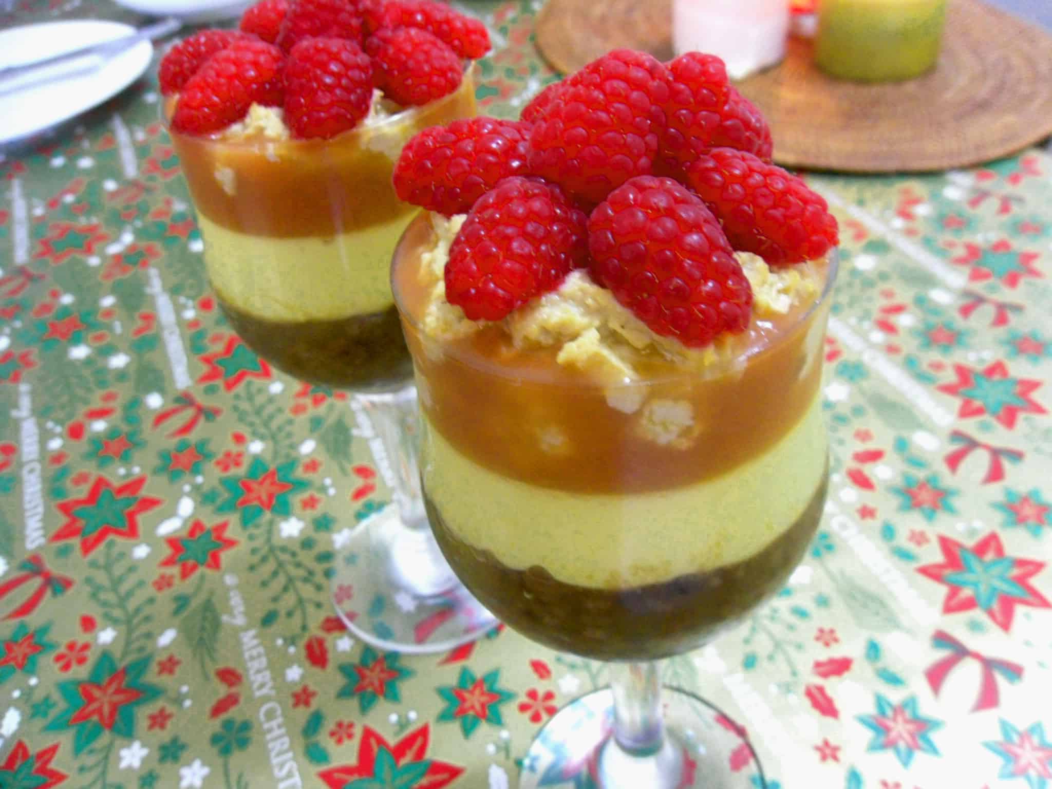 Raspberry christmas trifle