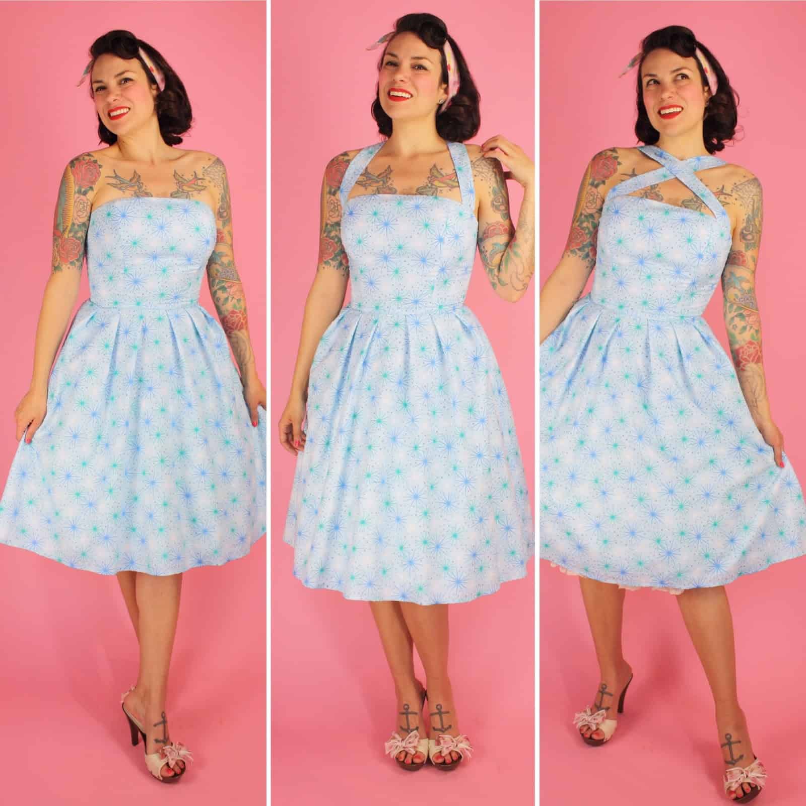 Simple adjustable pin up dress sewing pattern