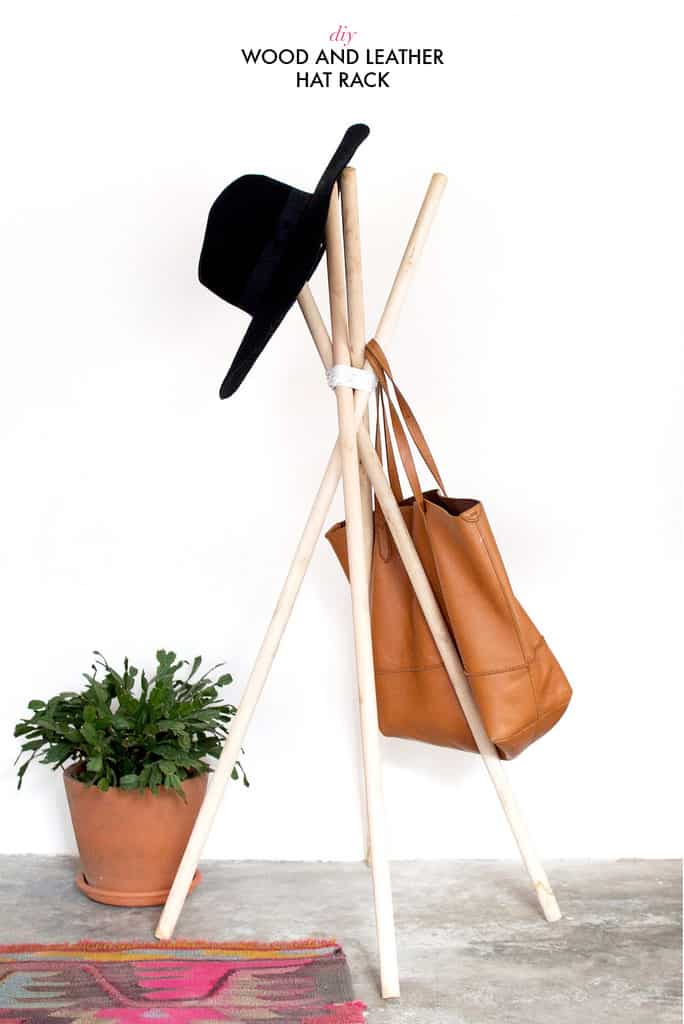 Diy wooden quick hat rack