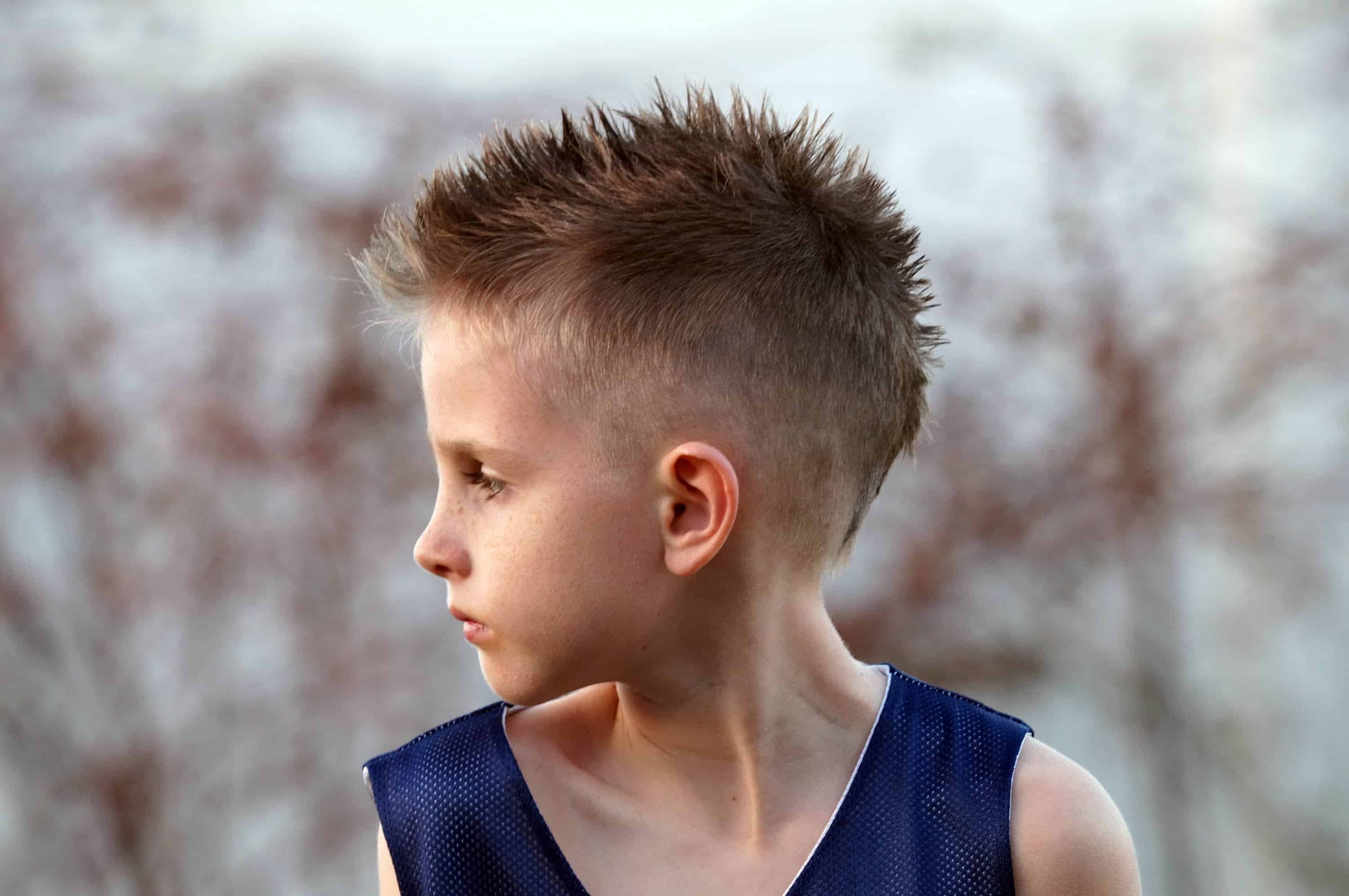 Little boy fake eagle hairstyle