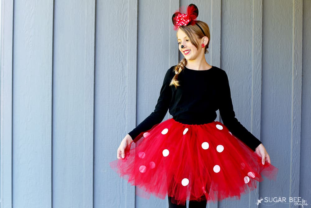 Diy spotted minnie mouse tutu