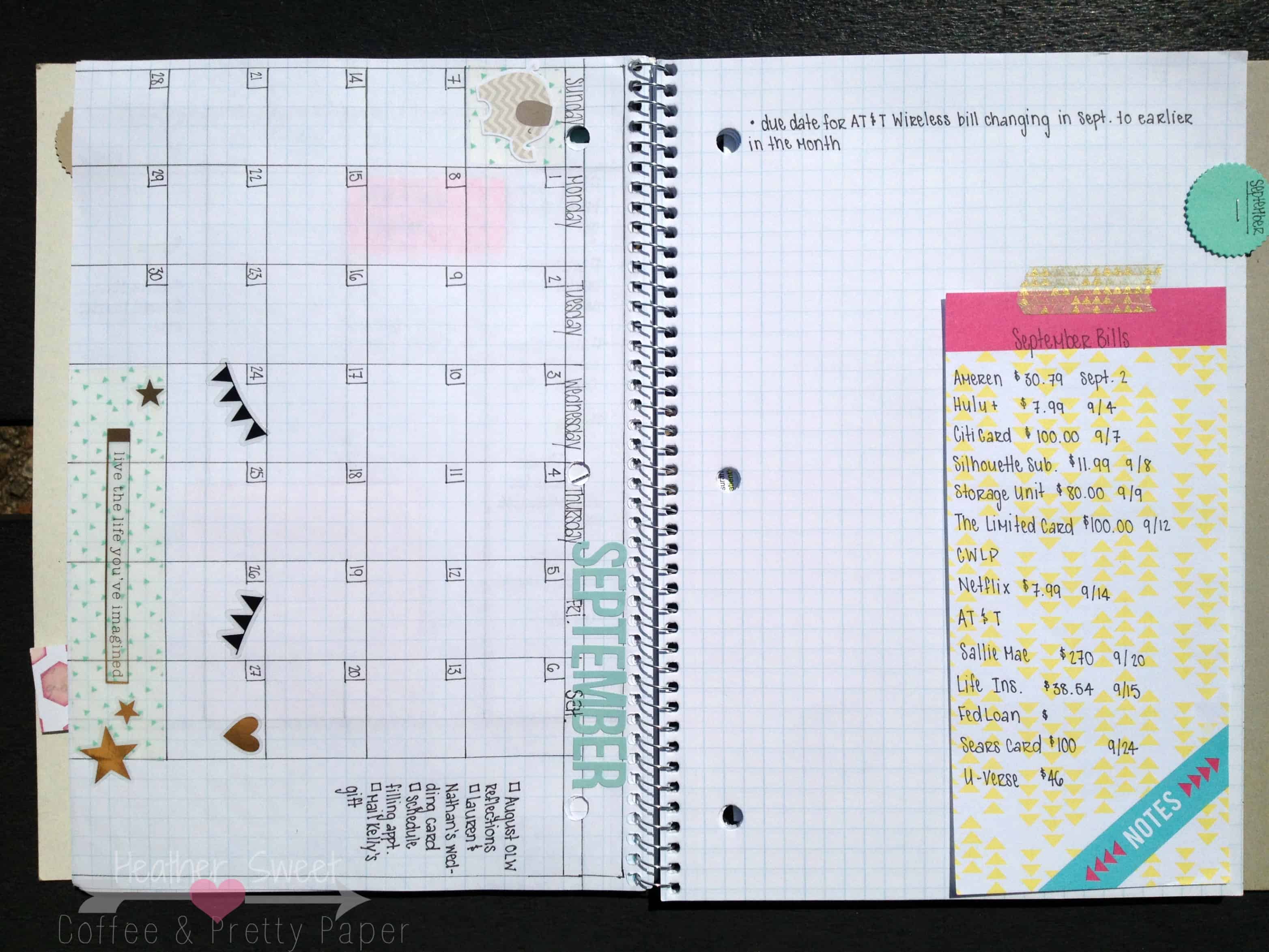 Diy daily planner