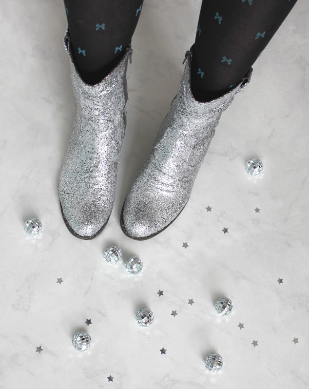 Diy glitter boots