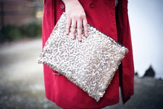 Diy sequin clutch