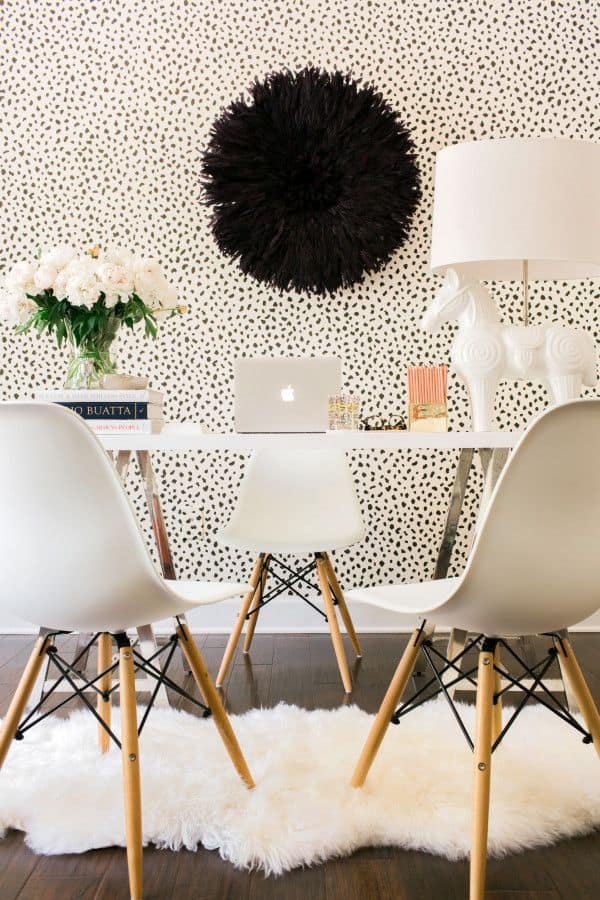 Faux fur base for your dining room table
