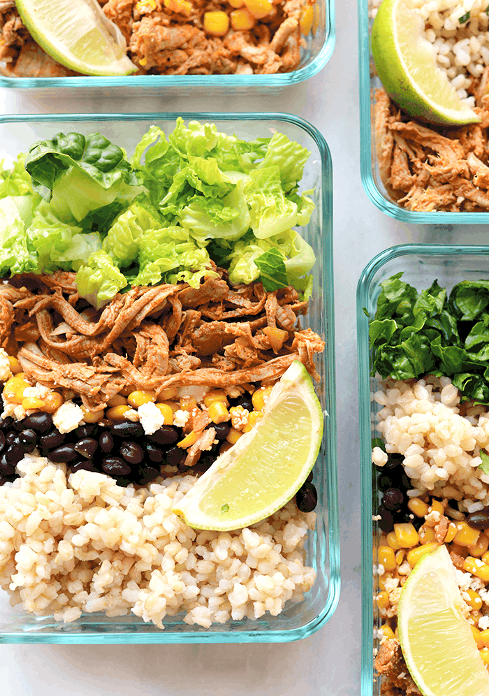 Meal prep carnita bowls