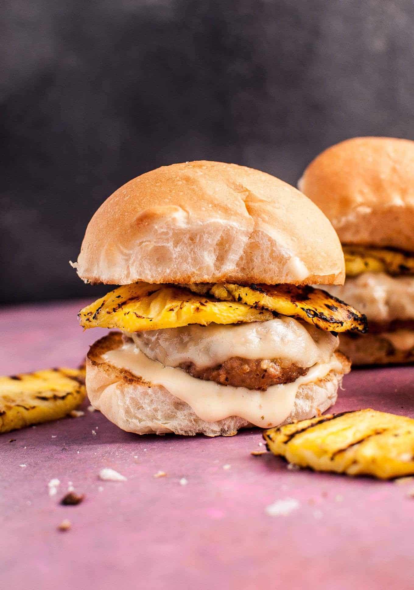 Pork sliders with grilled pineapple sliders