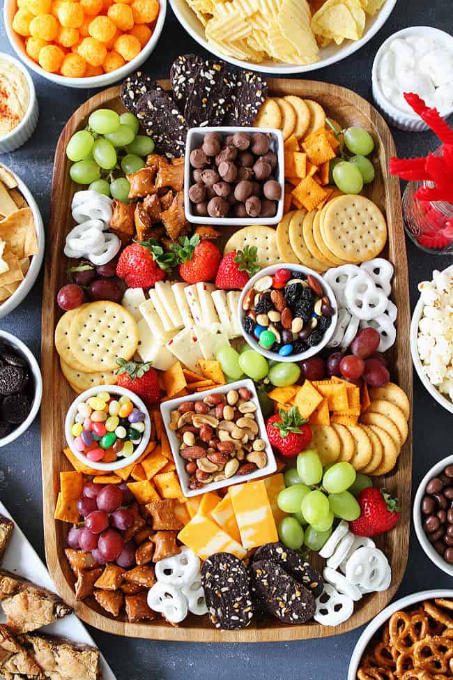 Sweet and salty snack board