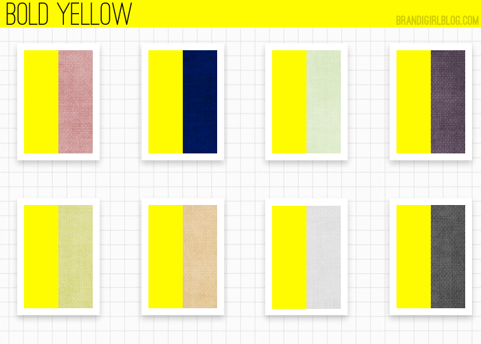 Colour Wheel Recommendations For Bold Yellow 