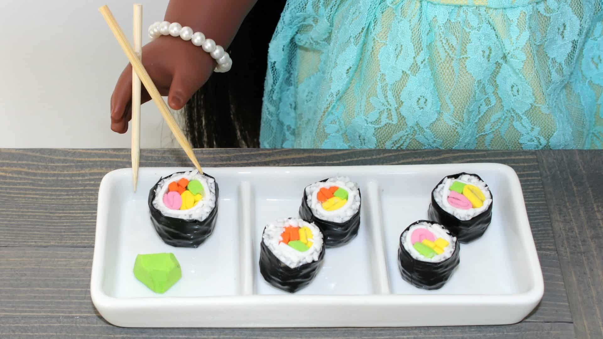 Diy doll sushi