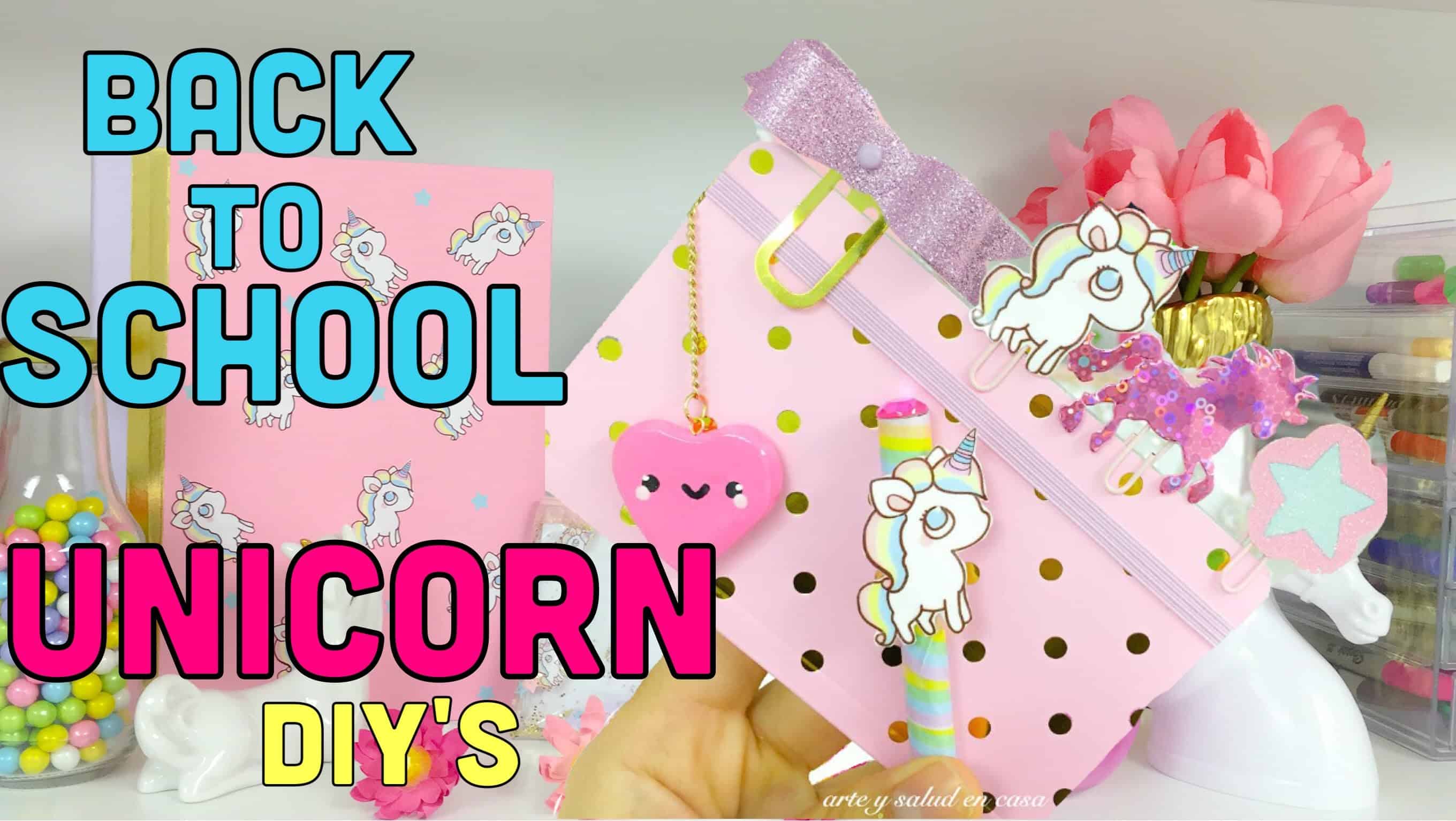 Diy unicorn stationary for back to school time