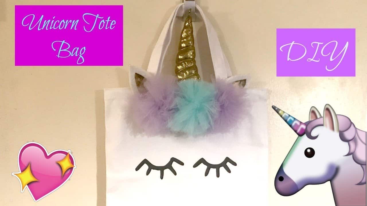 Diy unicorn tote bag