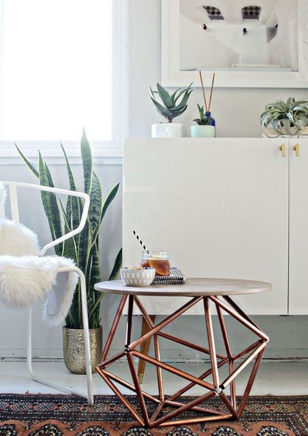 15 Awesome Diy Side Table Ideas, Diy Side Table With Metal Legs