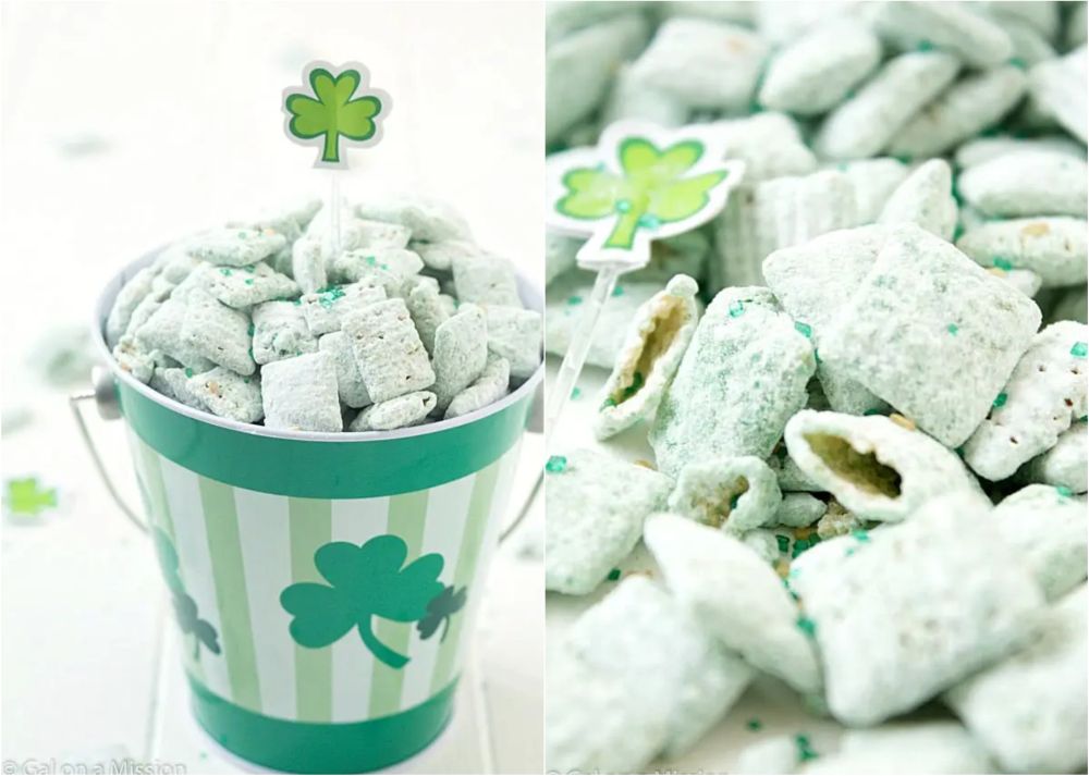 Green puppy chow