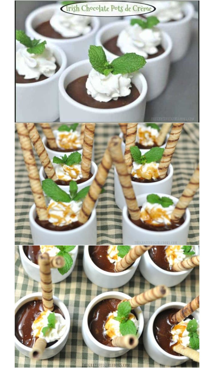 Irish chocolate pots de crème