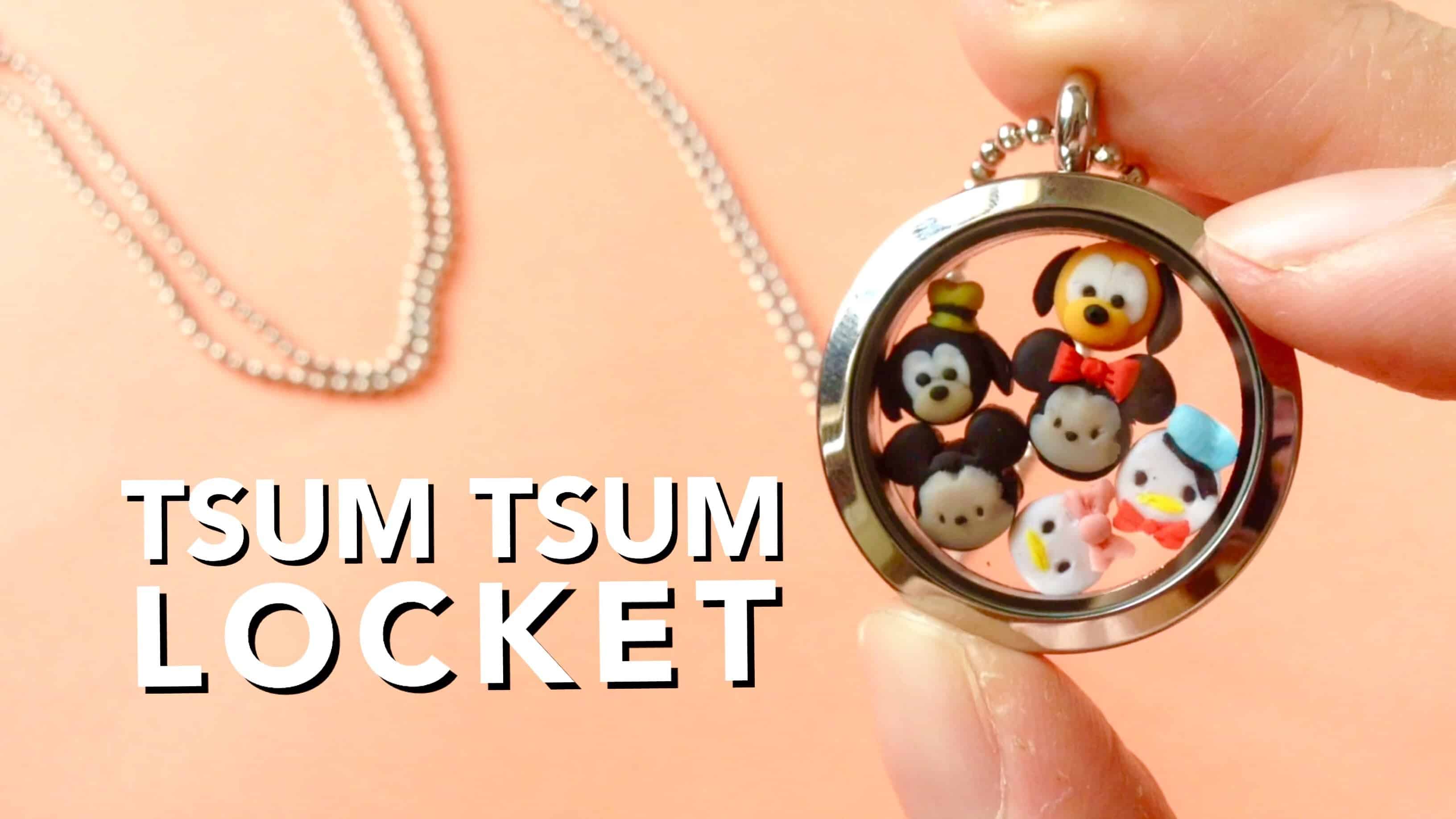 Mini clay tsum tsums locket