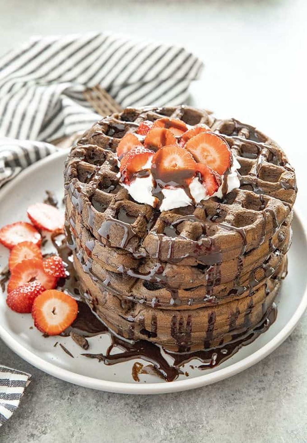 Perfect chocolate waffles easy valentine's day desserts