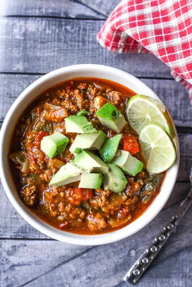 Pork chili with bok choy