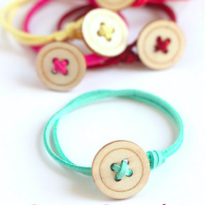 Simple button friendship bracelets
