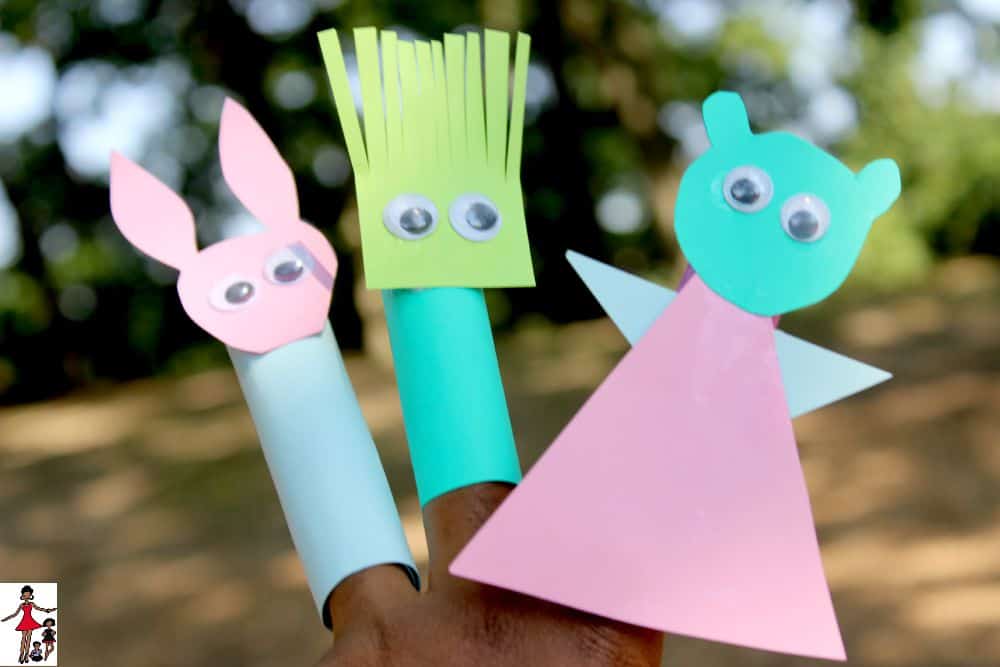 Simple paper finger puppets