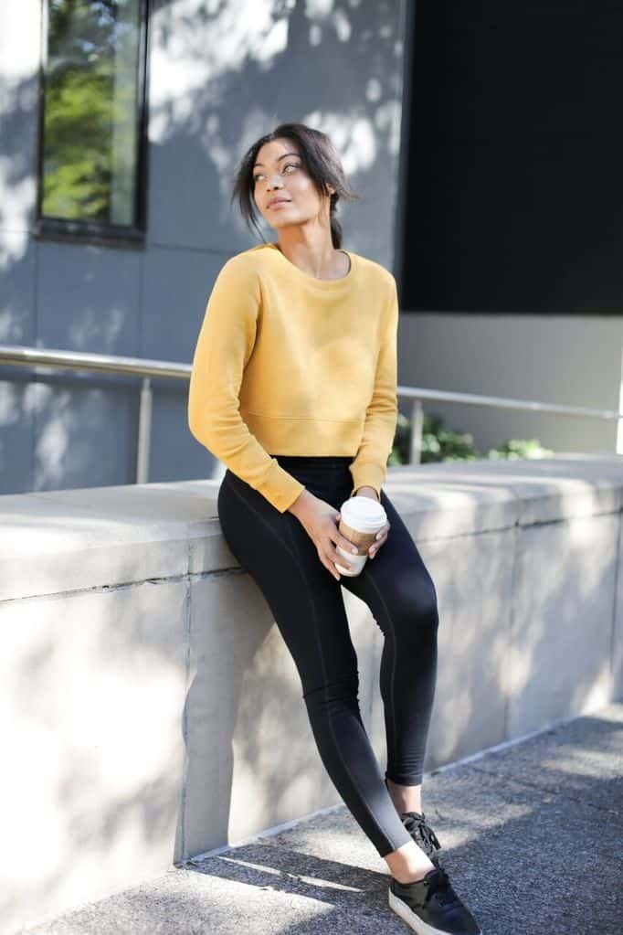 Cropped sweatshirt and leggings - Spring Women's Clothes
