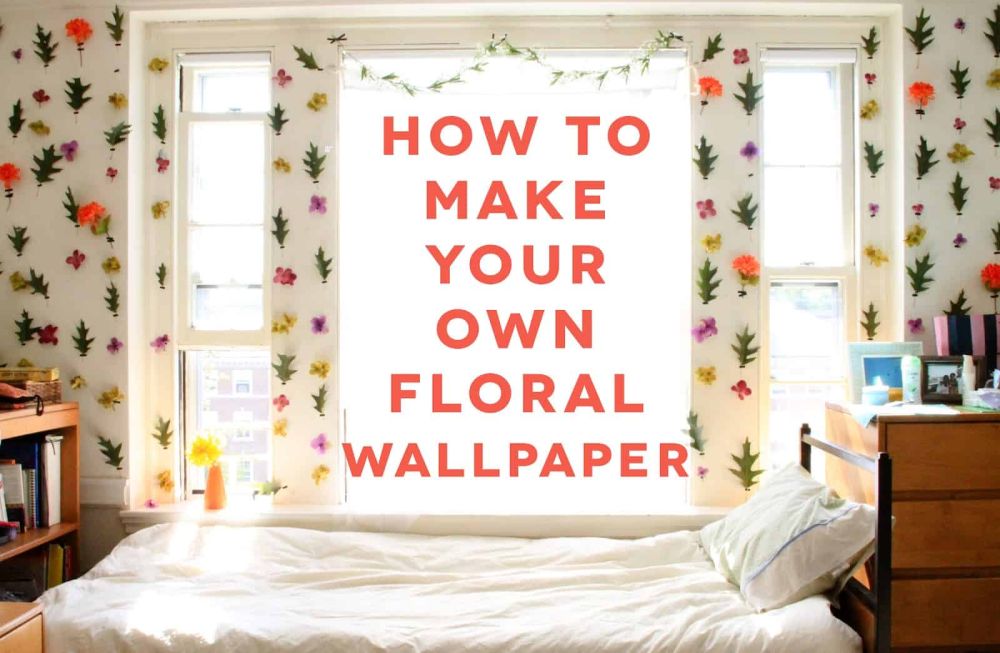 Diy floral wallpaper