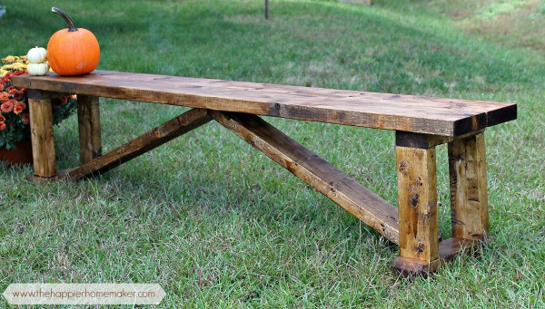 Diy rustic bench