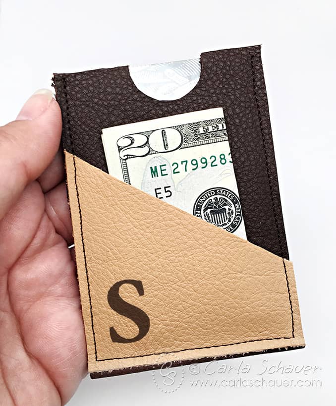 Leather wallet tutorial slim diy