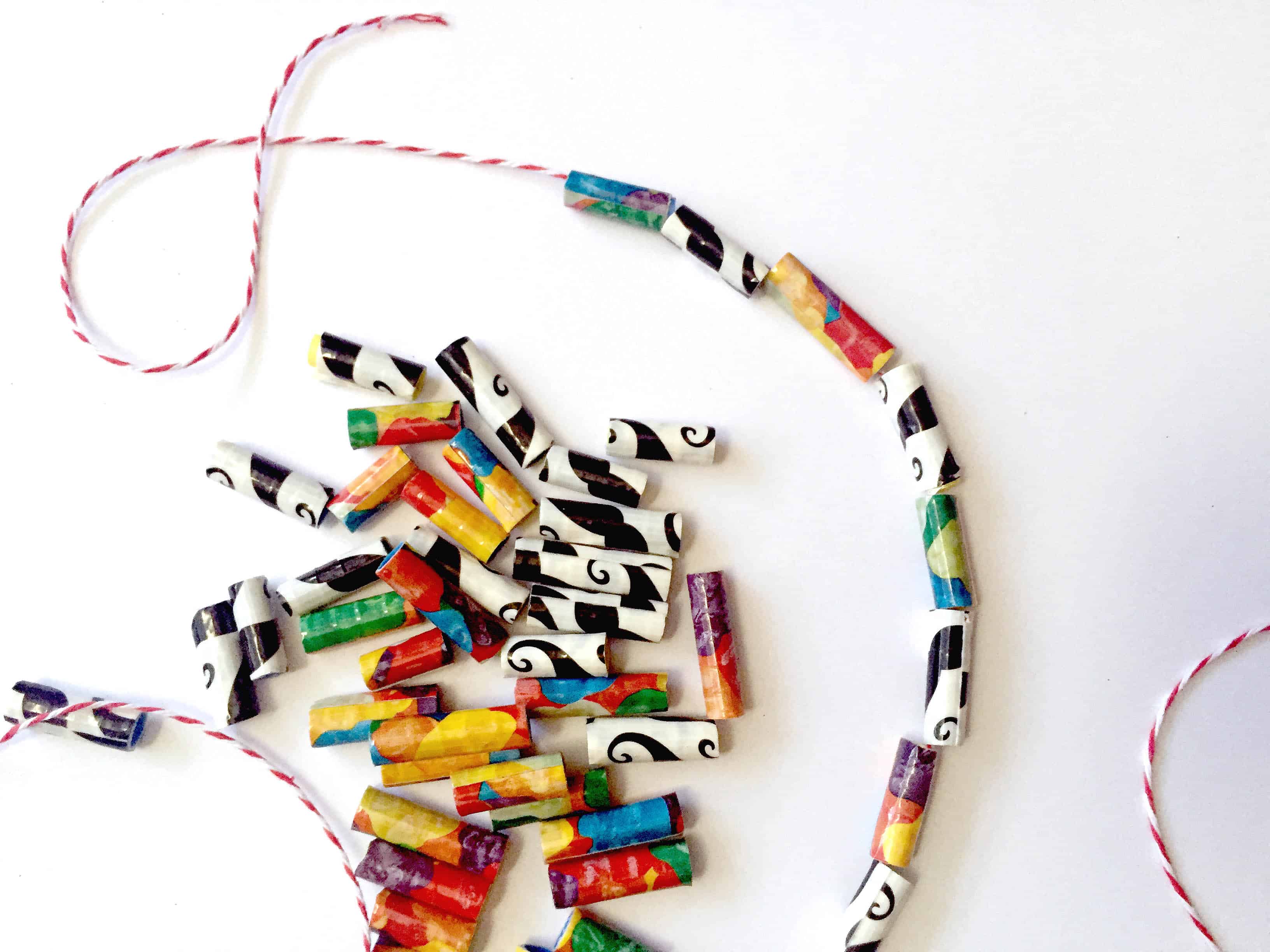 Duct tape mardi gras beads