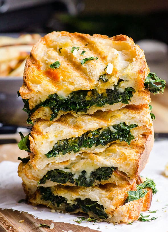 Parmesan kale grilled cheese