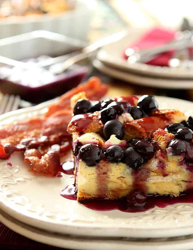 Blueberry cream cheese french toast