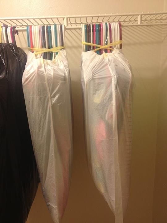 Hanging clothes