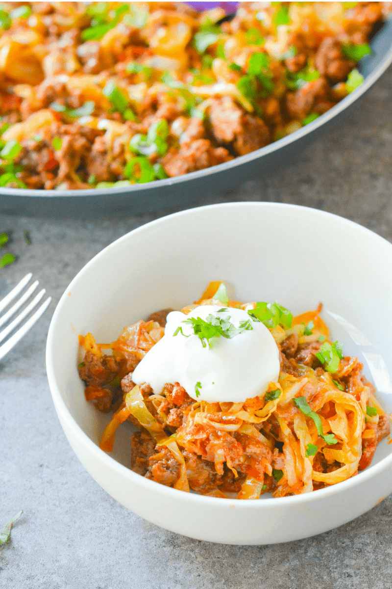 Low carb taco cabbage skillet