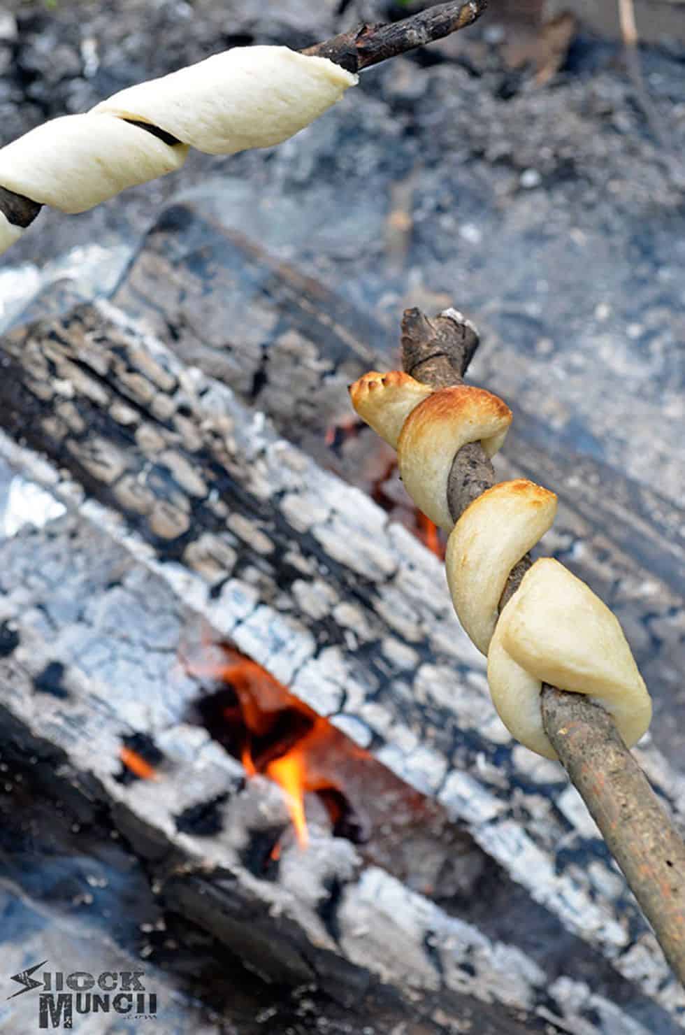 Campfire breadsticks