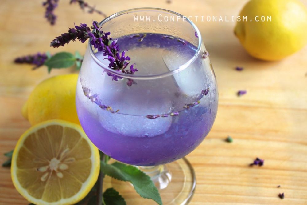 Coconut lavender lemonade drink