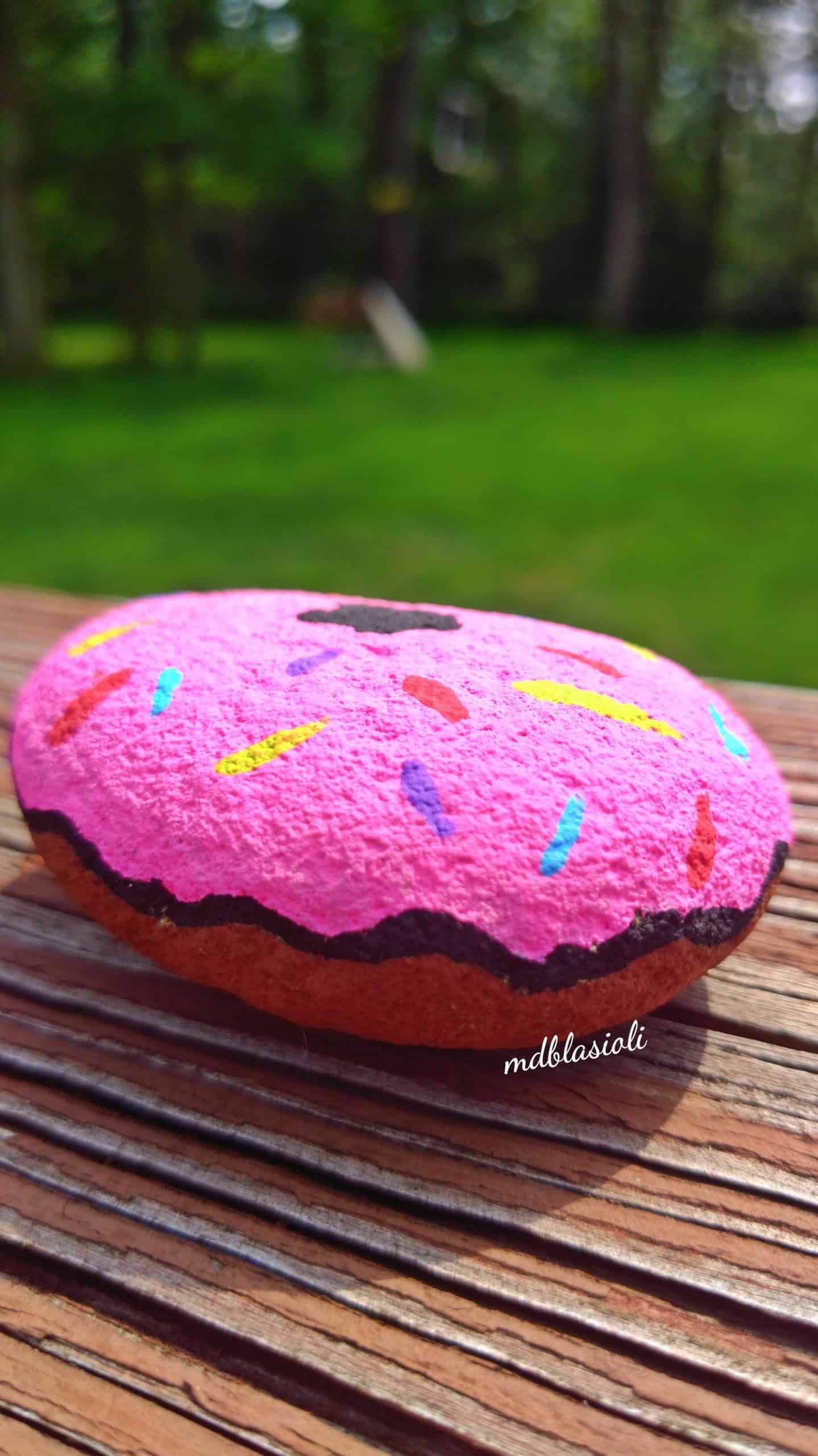 Donut painted rocks