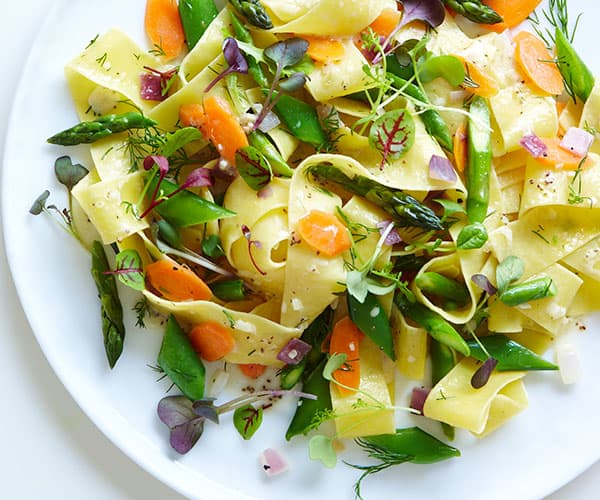 Papardelle with spring vegetables