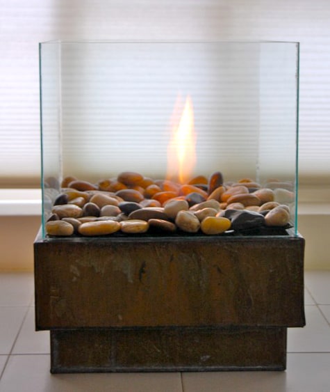 Portable indoor fire pit