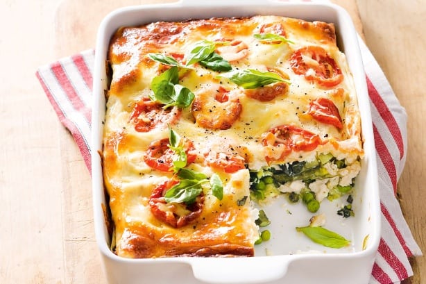 Spring vegetable lasagna