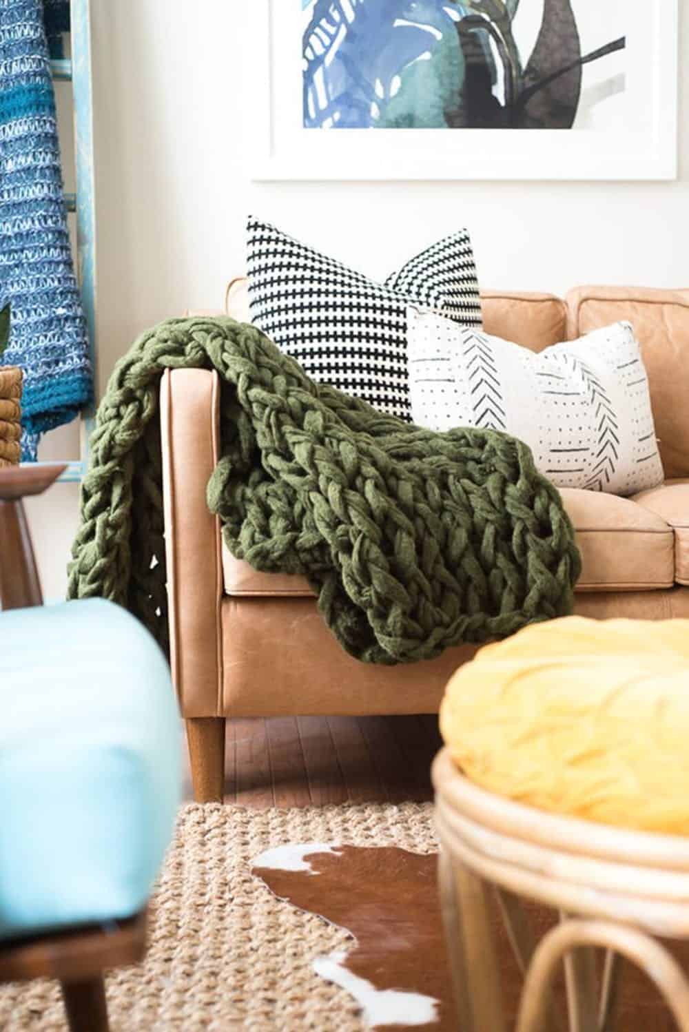 Diy chunky throw blanket