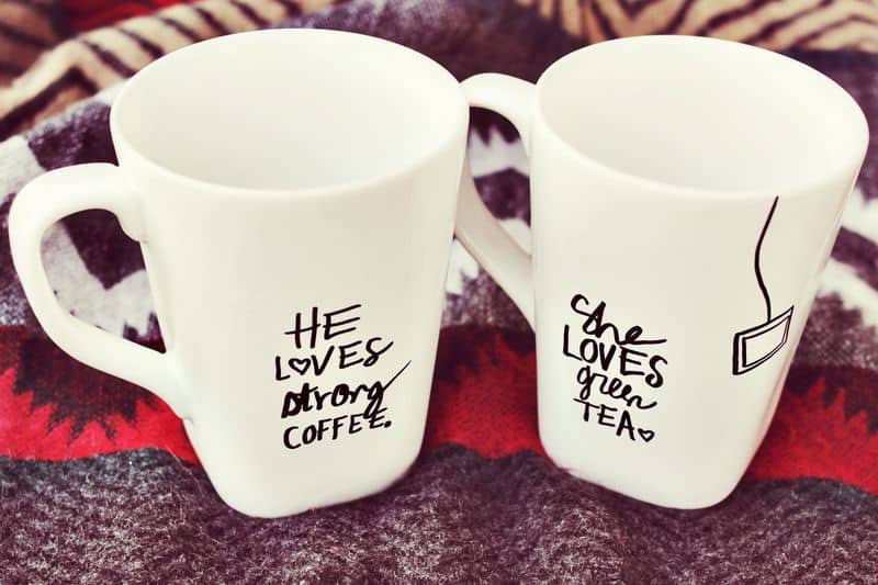 Diy sharpie mugs for couple