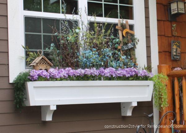 white window box planter
