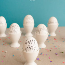 Calligraphed eggs for special occasions