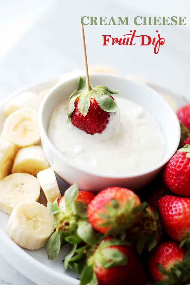 Cream cheese fruit dip